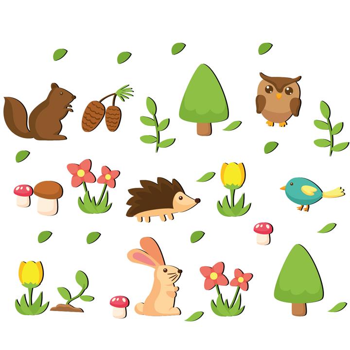 استیکر چوبی ژیوار طرح Spring Animal